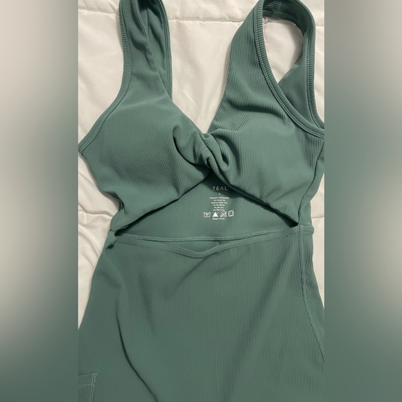 Teal Athletic Romper - Picture 4 of 7